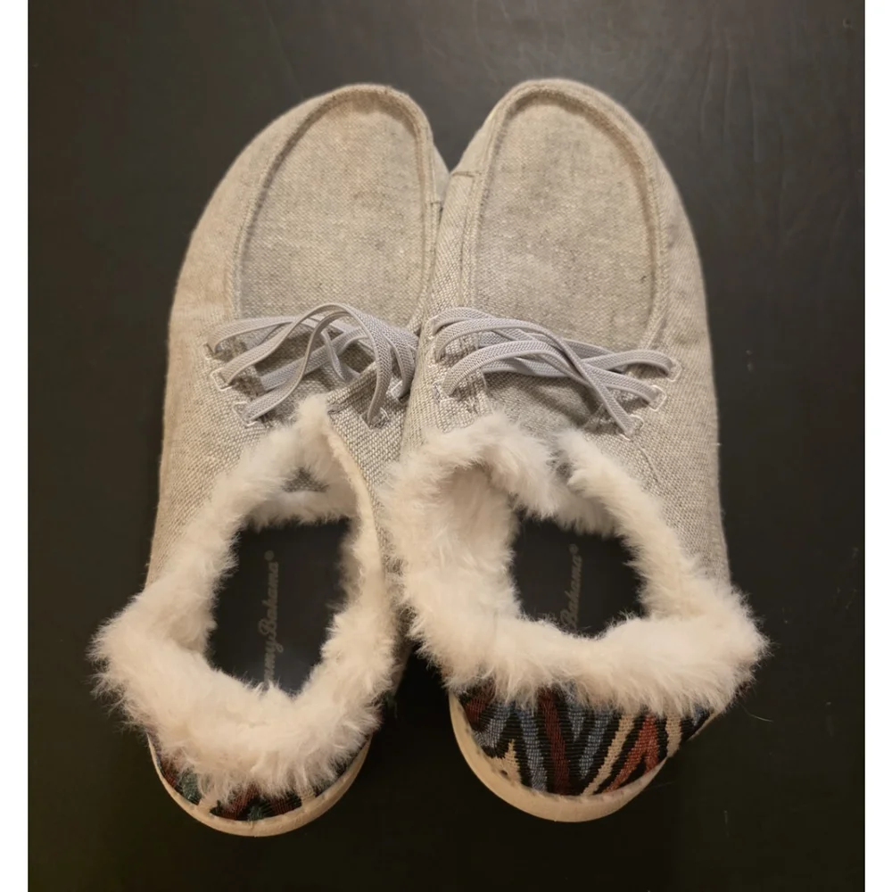 Tommy Bahama Faux Fur Lining Slip On Sneaker Womens Size 10 Memory Foam